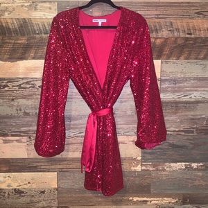 Express x Olivia Culpo Pink Sequin Dress